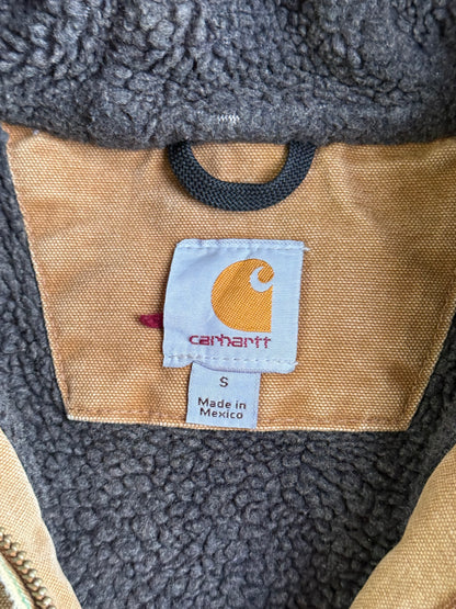 Vintage Tan Fleece Lined Carhartt Jacket - S