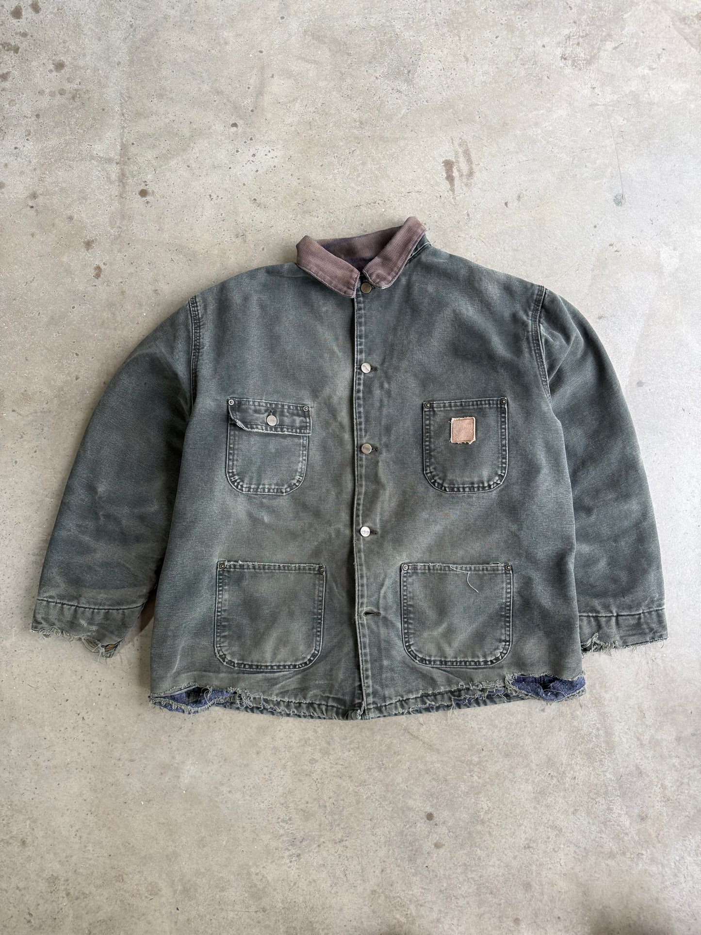 Vintage Mos Green Carhartt Chore Coat -XL