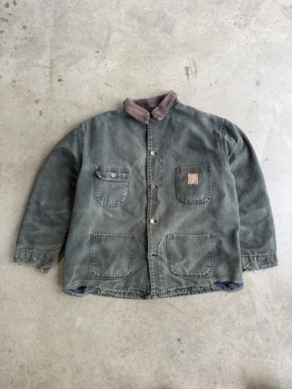 Vintage Mos Green Carhartt Chore Coat -XL