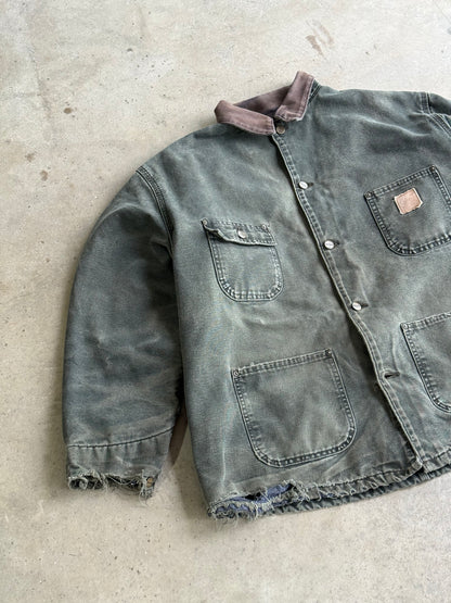 Vintage Mos Green Carhartt Chore Coat -XL