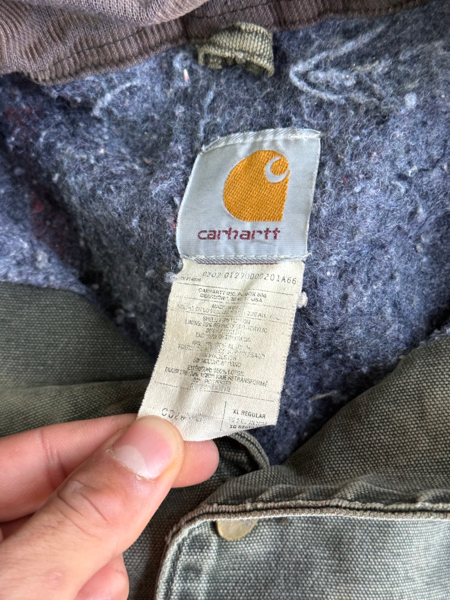 Vintage Mos Green Carhartt Chore Coat -XL