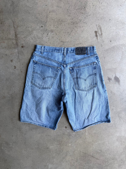 Vintage Washed Loose Silver Tab Levi Denim Shorts  - 32