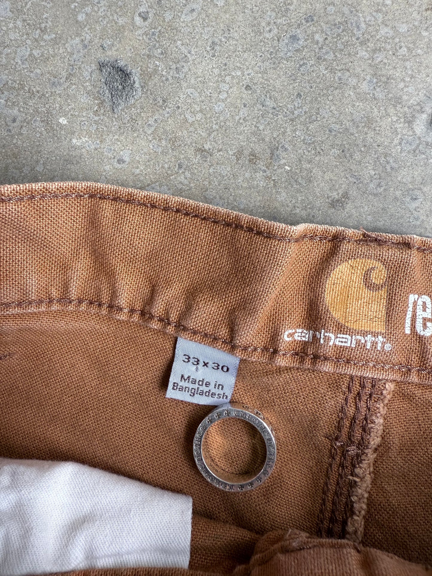 Vintage Tan Painted  Carhartt Carpenter Shorts - 32