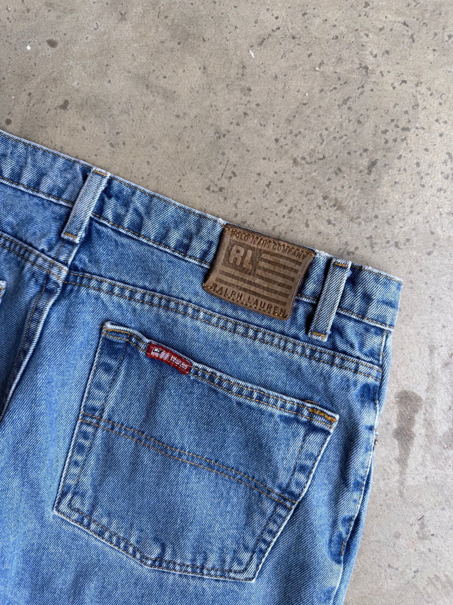 Vintage Light Wash Ralph Lauren Denim Pants - 36